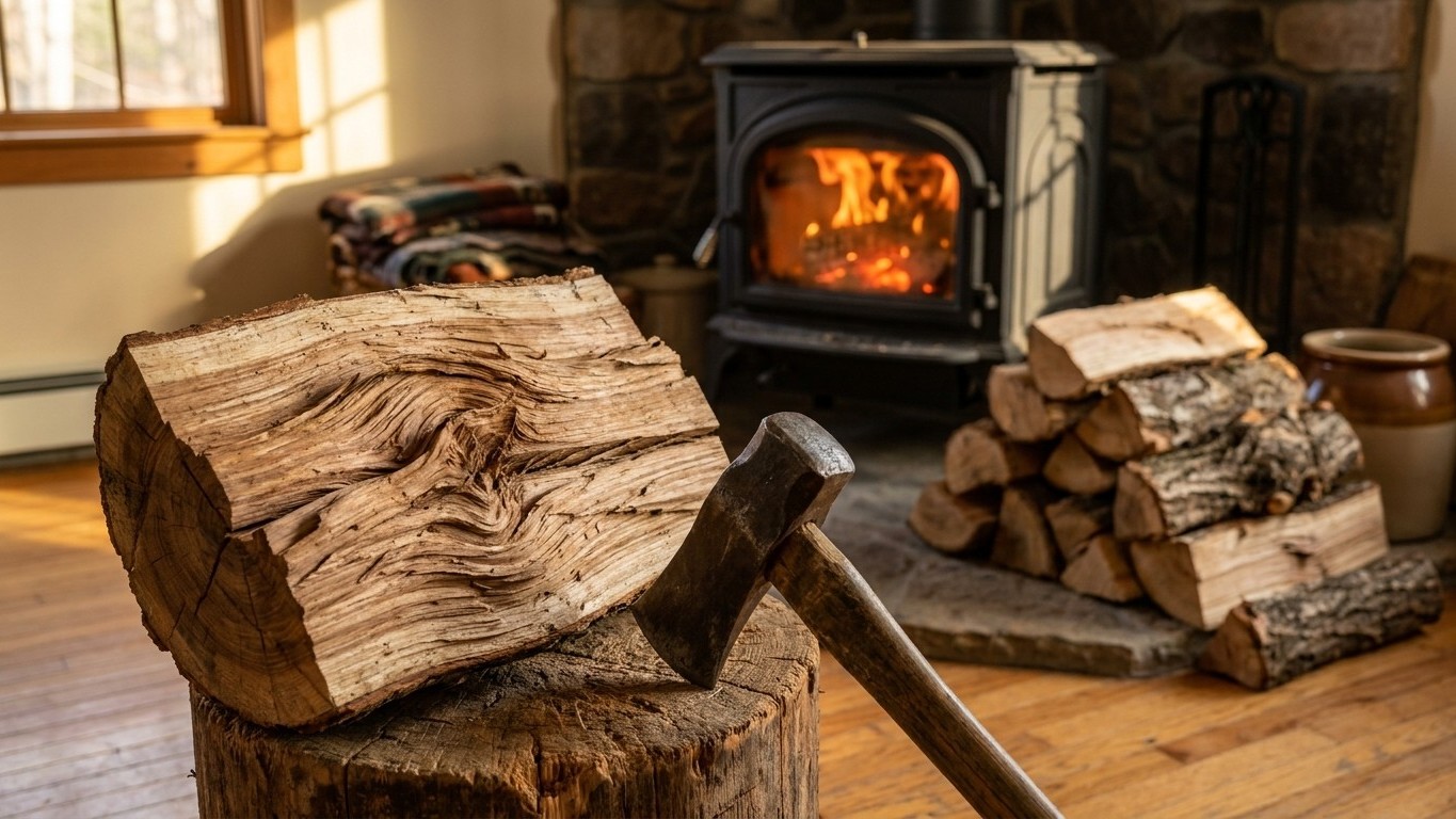 American elm as Firewood: Heat, Smoke and Sparks