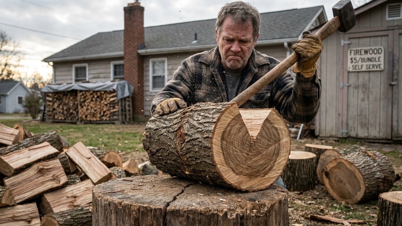 Elm as Firewood: Heat, Smoke and Sparks