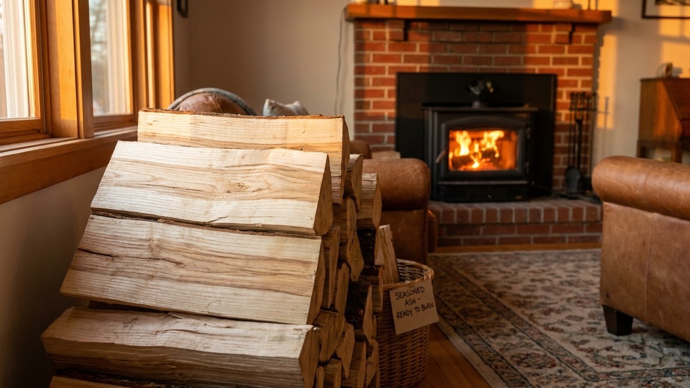 Green ash as Firewood: Heat, Smoke and Sparks