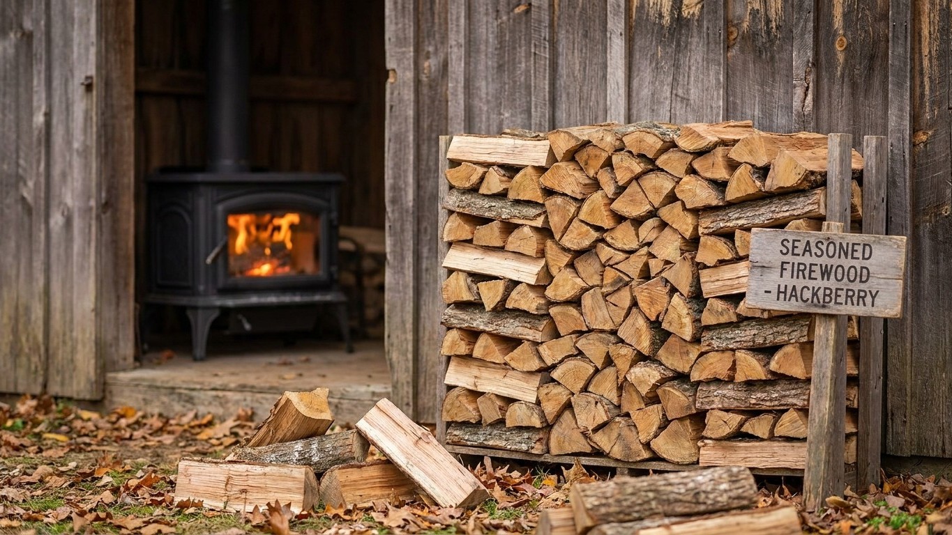 Hackberry as Firewood: Heat, Smoke and Sparks