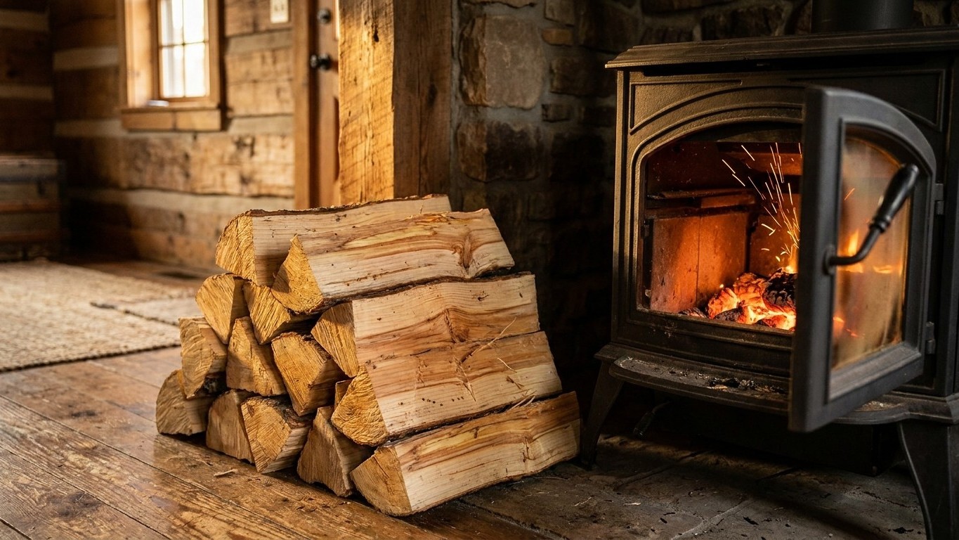 Shortleaf pine as Firewood: Heat, Smoke and Sparks