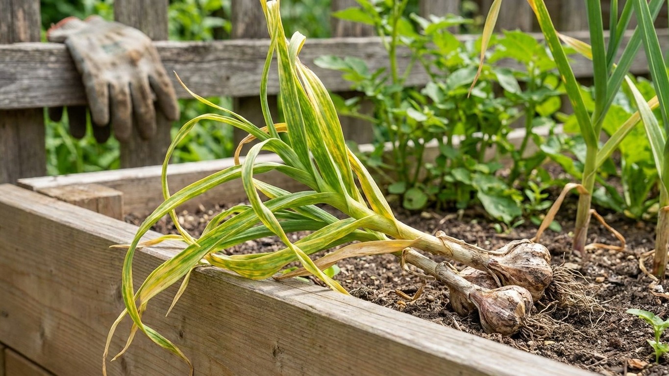 Garlic Mosaic Virus: Streaked Leaves and Shrinking Bulbs