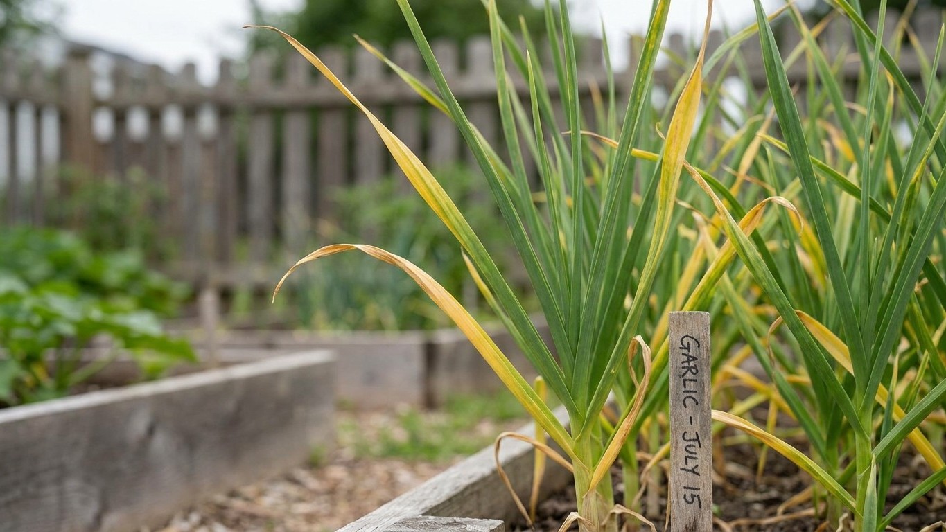 Yellow Leaves on Garlic: Normal Ripening or a Real Problem
