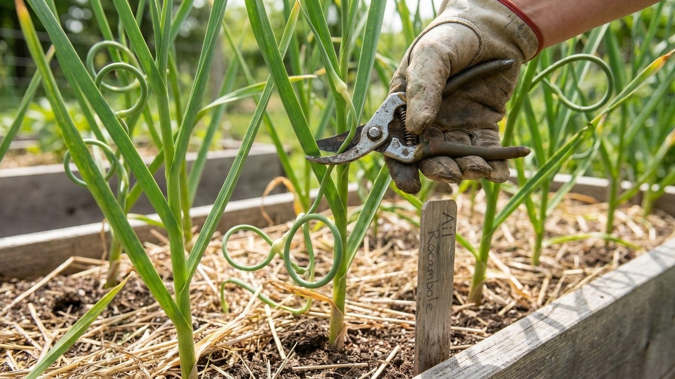 Garlic Scapes: When to Cut Them, and What It Does to the Bulb