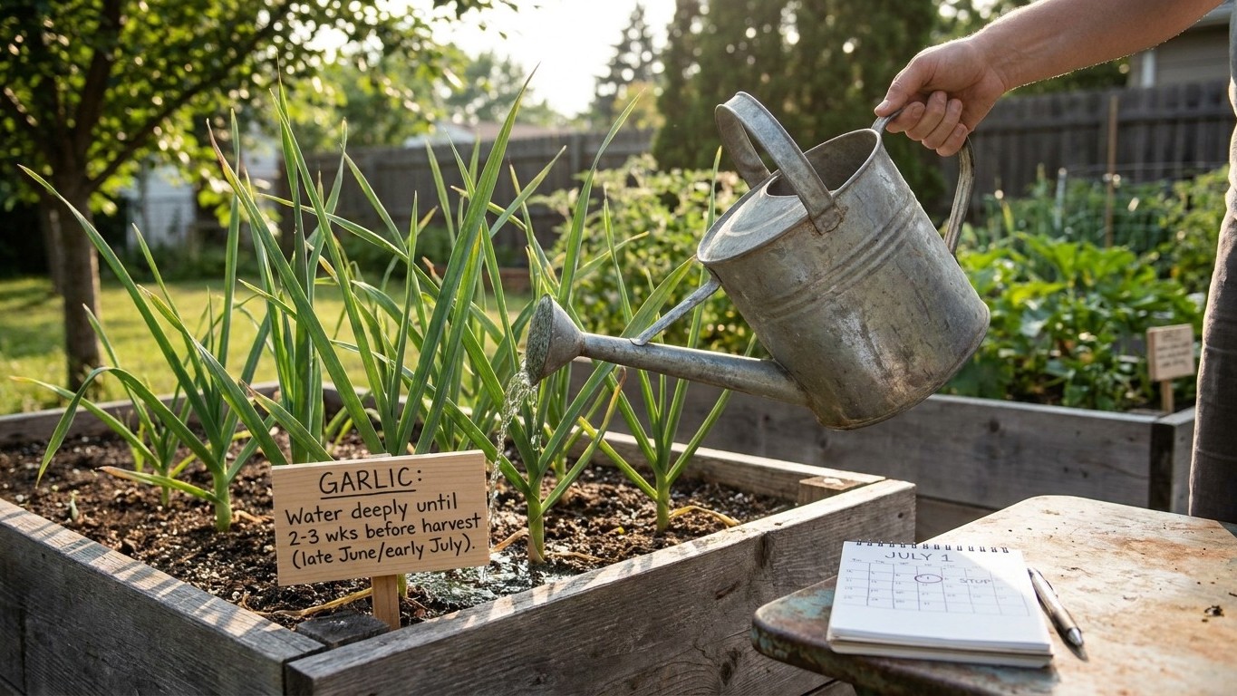 Watering Garlic: How Much, and the Date You Should Stop