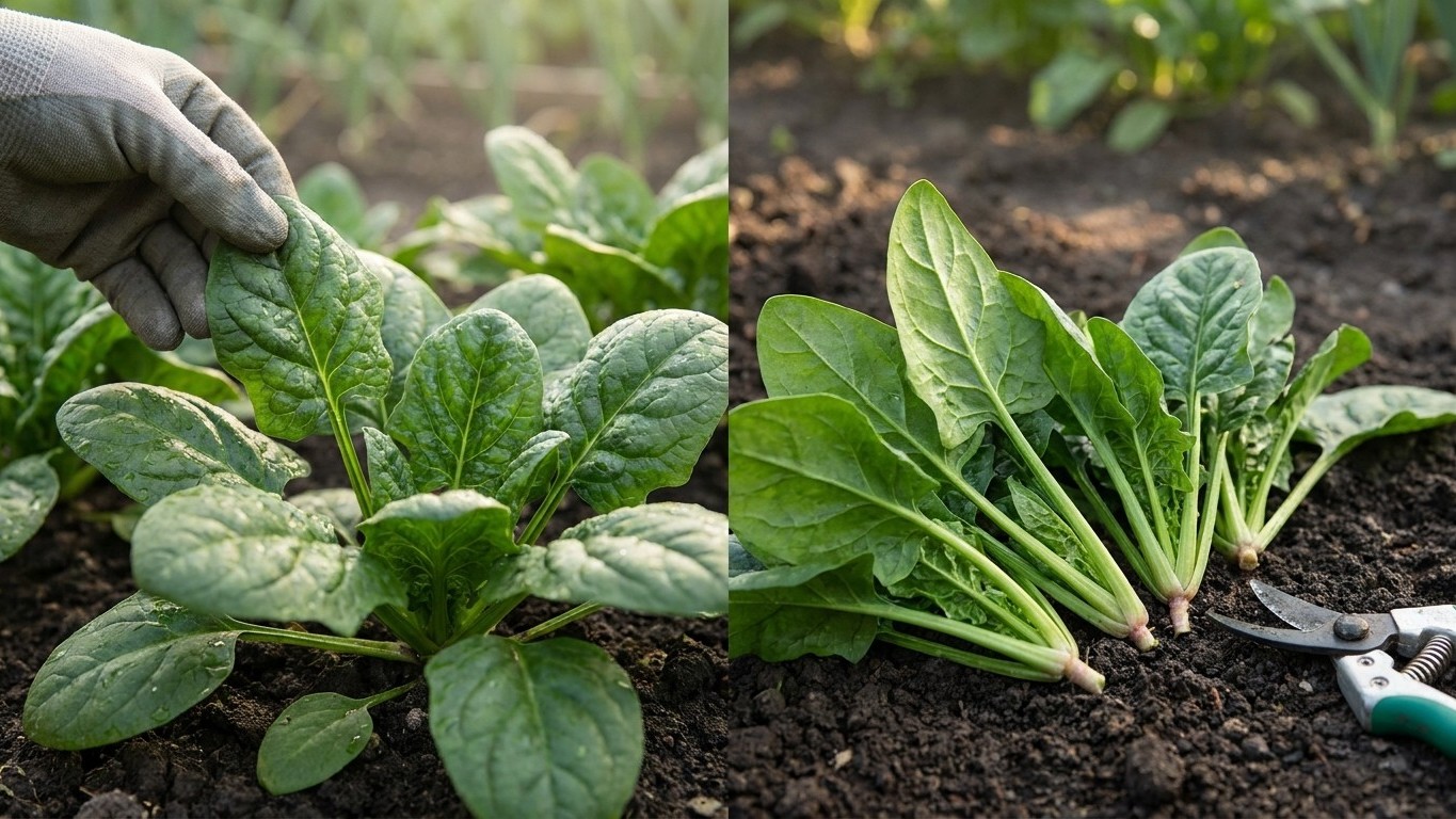 Harvesting Spinach: Leaf by Leaf, or All at Once