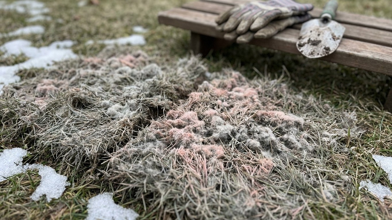 Snow Mold: What the Grass Looks Like When the Snow Leaves