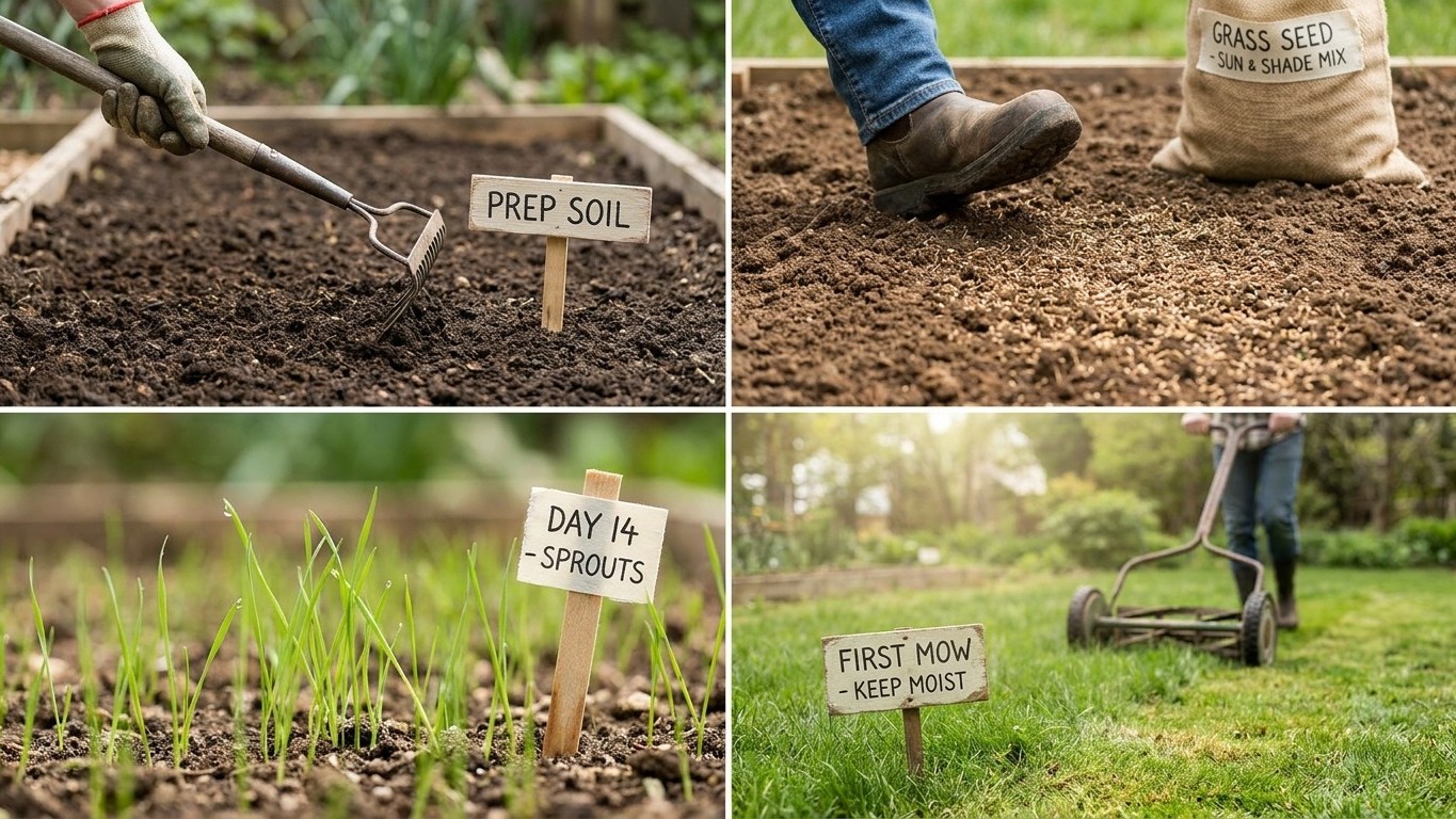 Starting a Lawn From Seed: Ground Preparation to First Mow