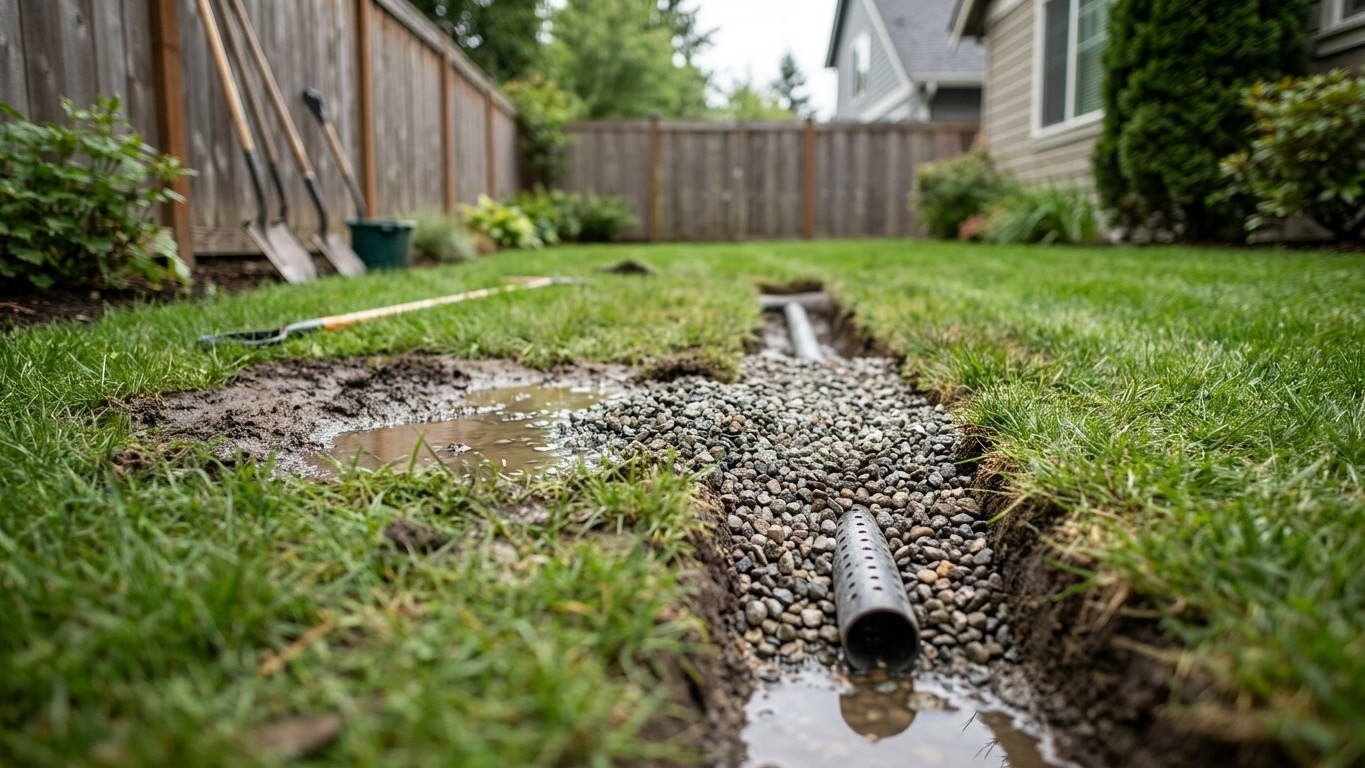 Standing Water on a Lawn: Drainage Fixes That Actually Hold