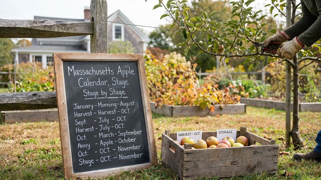 The Massachusetts Apple Calendar, Stage by Stage