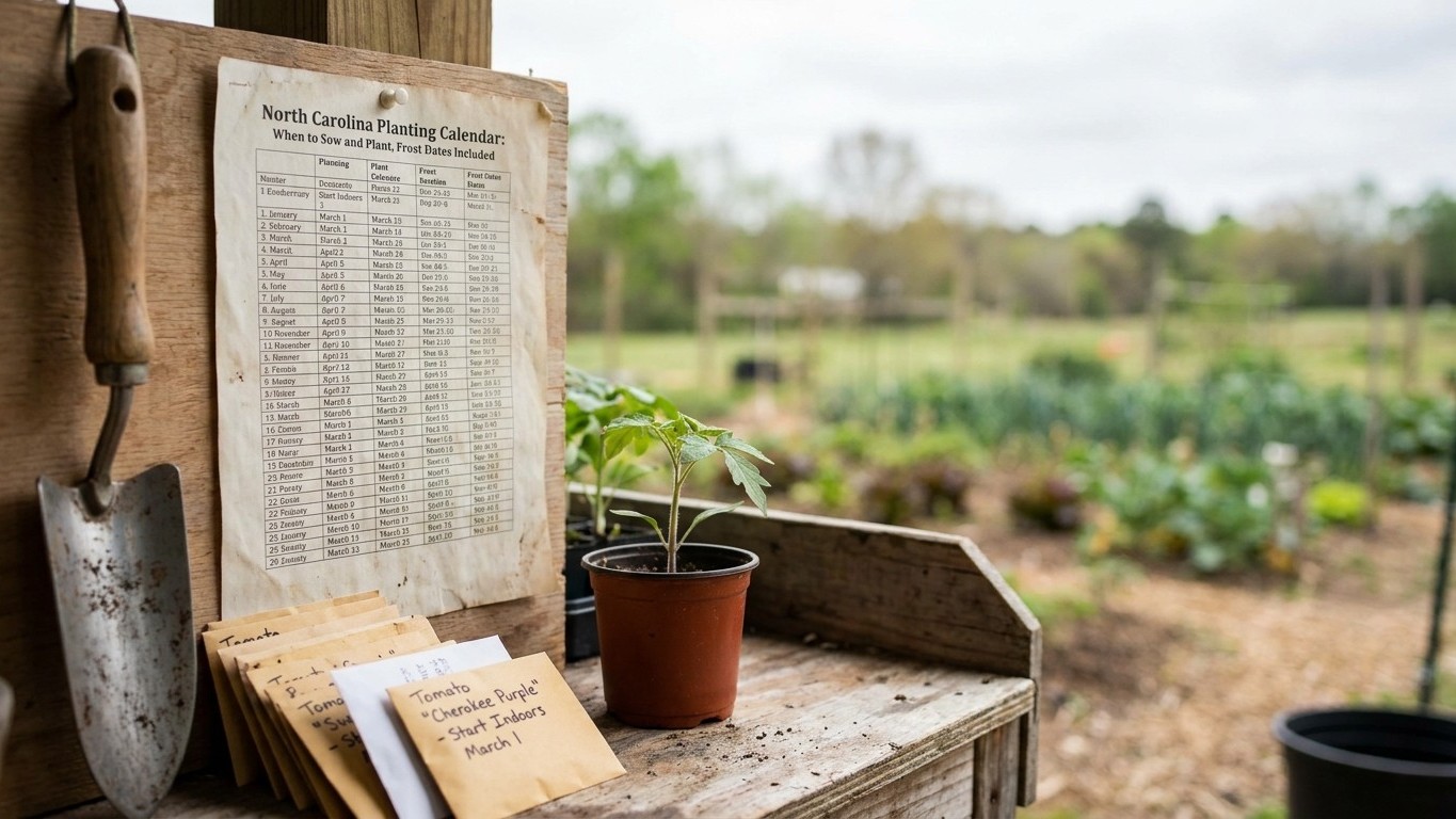 North Carolina Planting Calendar: When to Sow and Plant, Frost Dates Included