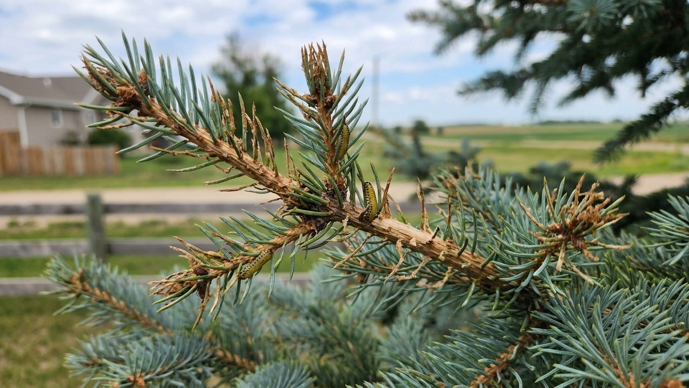 Yellowheaded spruce sawfly in North Dakota: When It Shows Up and What Stops It
