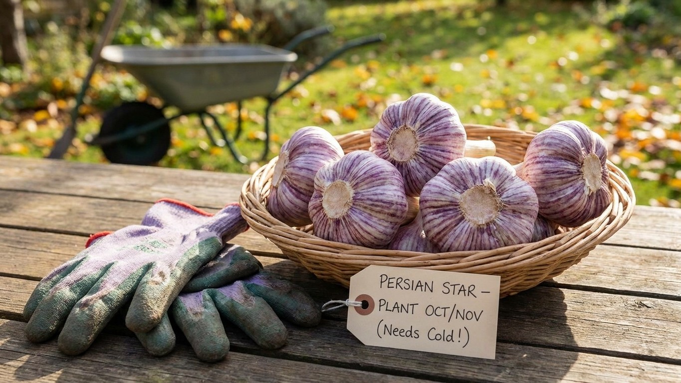 Persian Star Garlic: When to Plant the Purple Stripe Heads That Need a Real Winter