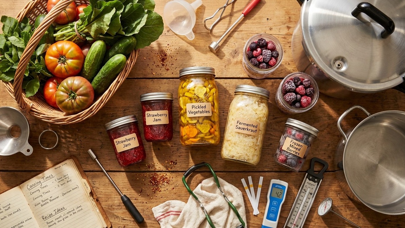 Preserving the Harvest: Canning, Freezing, Drying, Fermenting
