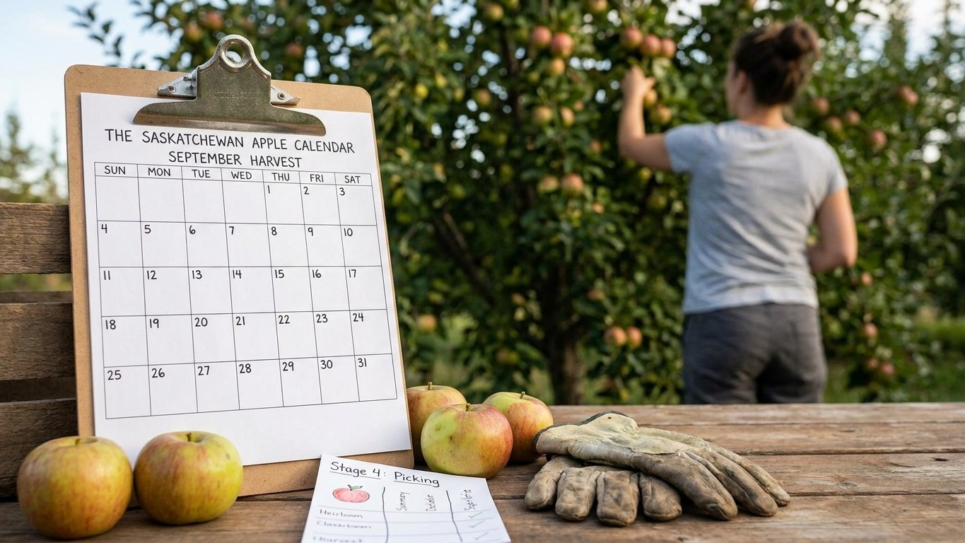 The Saskatchewan Apple Calendar, Stage by Stage
