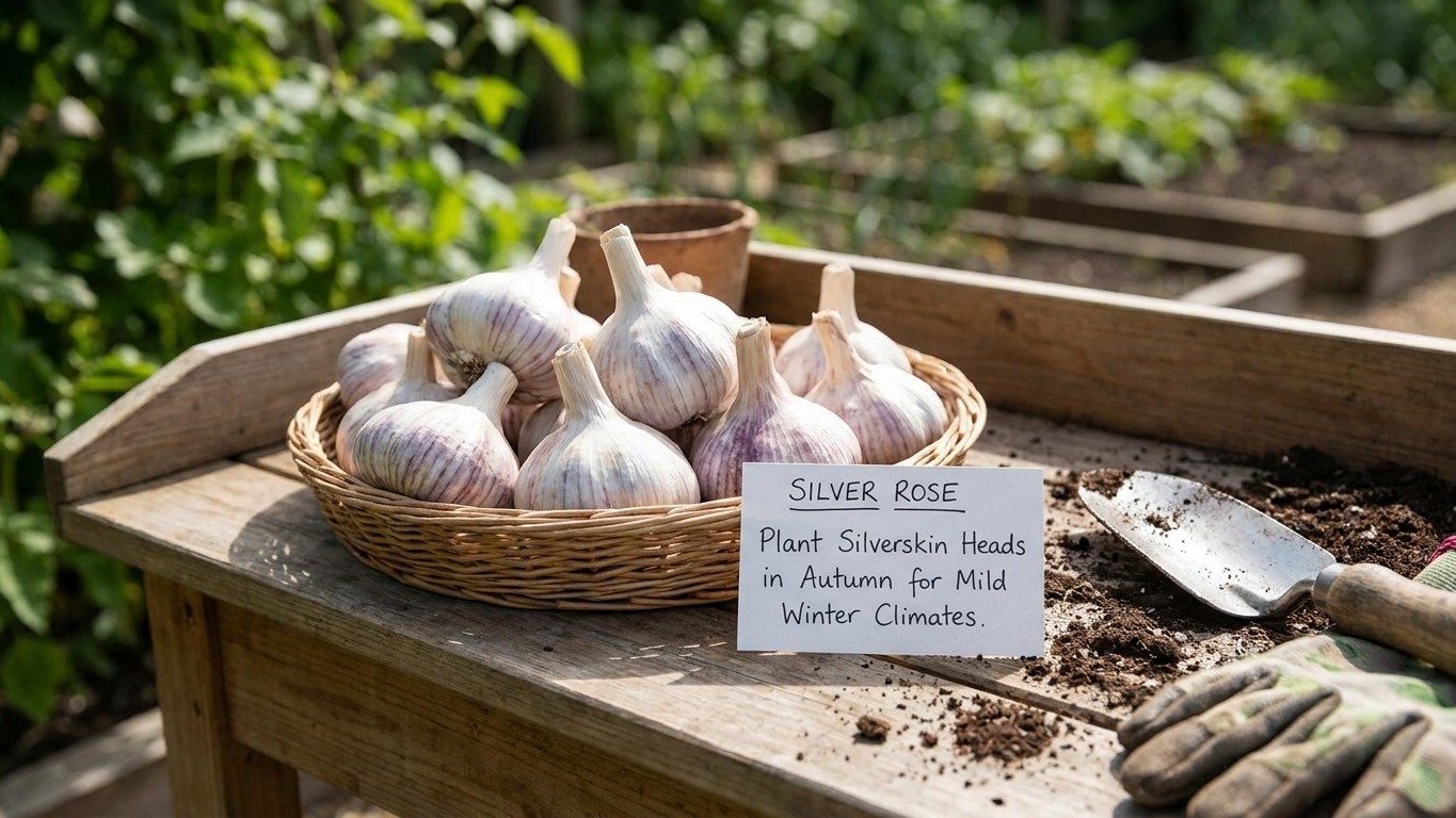 Silver Rose Garlic: When to Plant the Silverskin Heads That Suit a Mild Winter