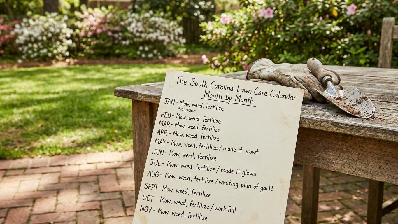 The South Carolina Lawn Care Calendar, Month by Month