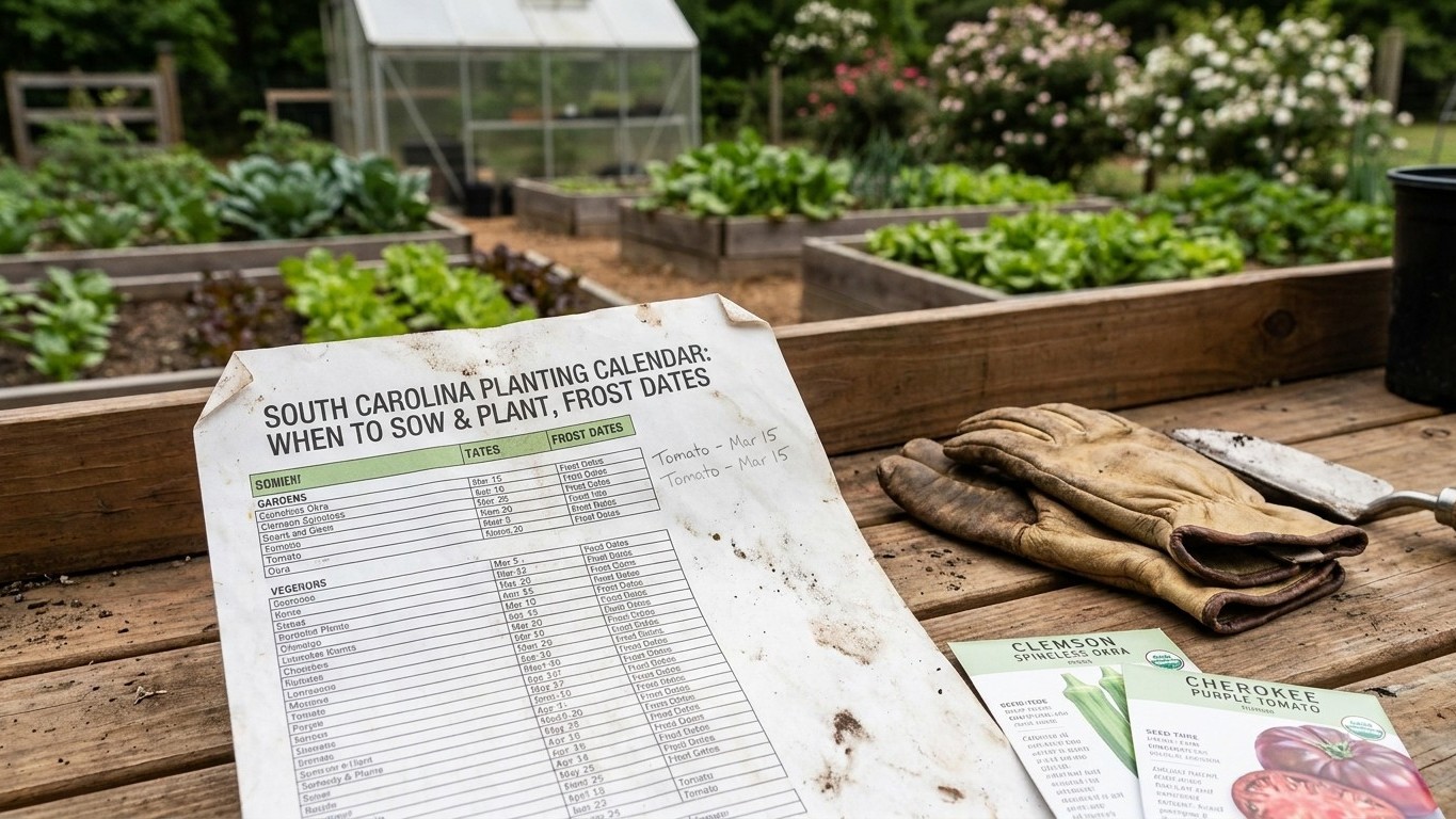 South Carolina Planting Calendar: When to Sow and Plant, Frost Dates Included