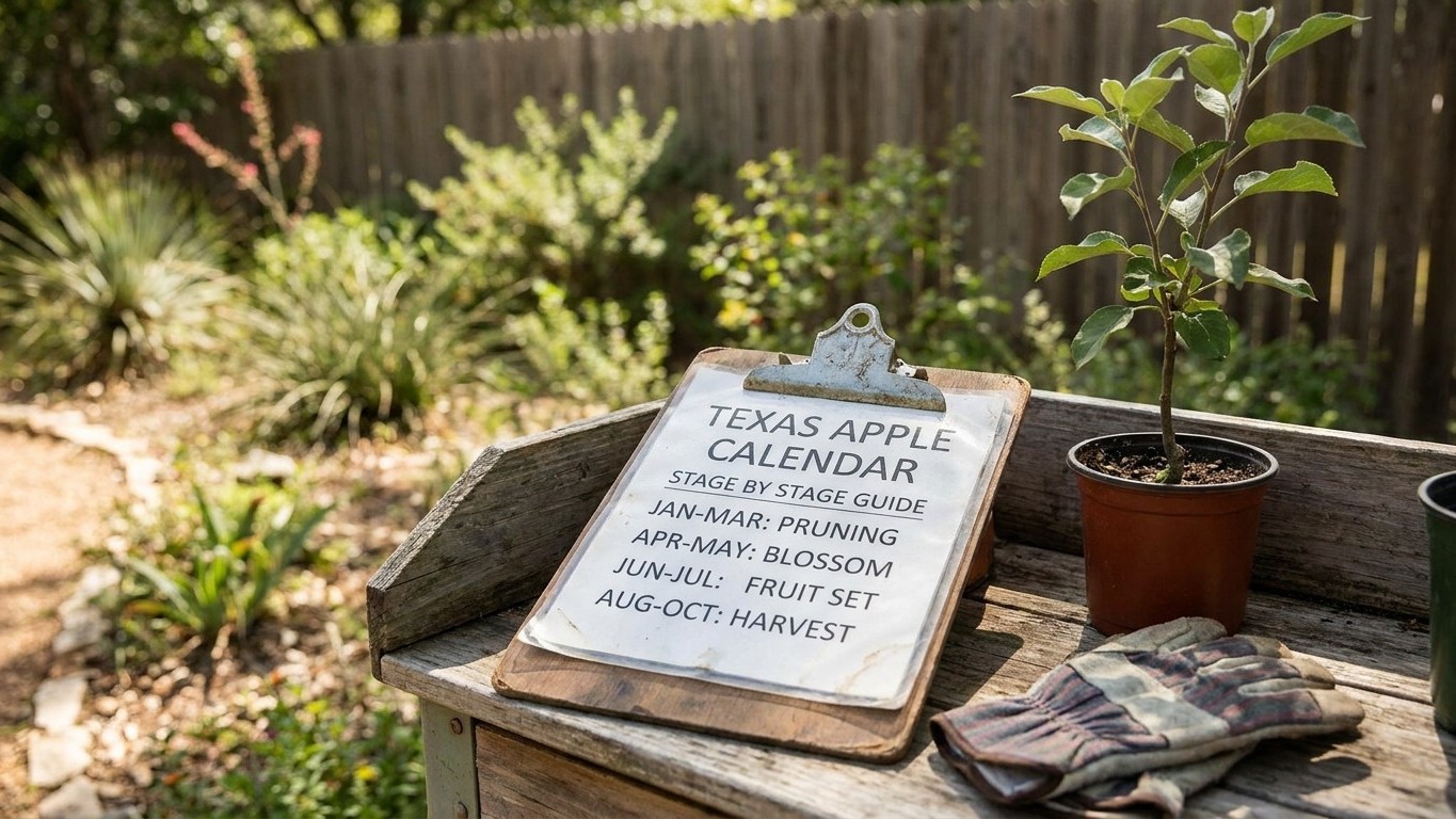 The Texas Apple Calendar, Stage by Stage