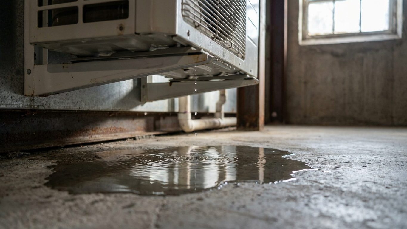 Water Around the Indoor Unit: The Condensate Drain