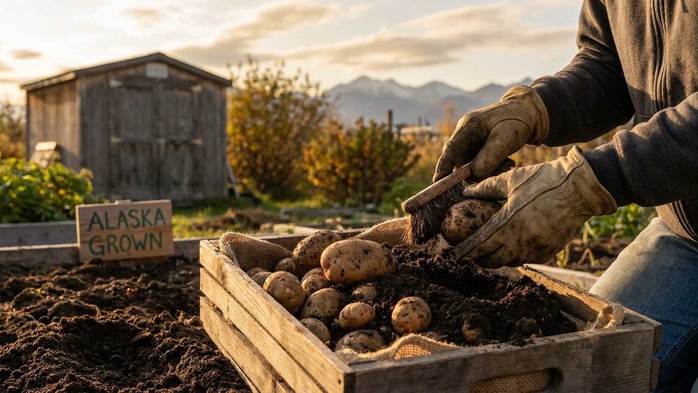 Harvesting and Storing Potatoes in Alaska