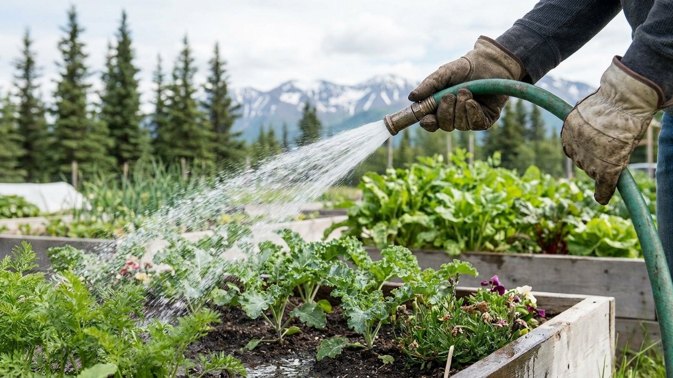 Watering Through a Dry Spell in Alaska