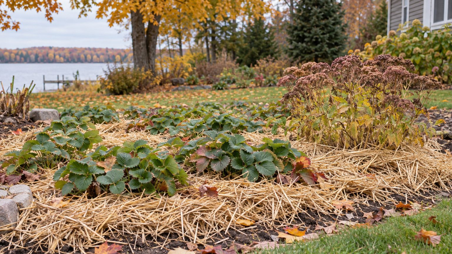 When to Mulch Strawberries and Perennials for Winter in Alberta