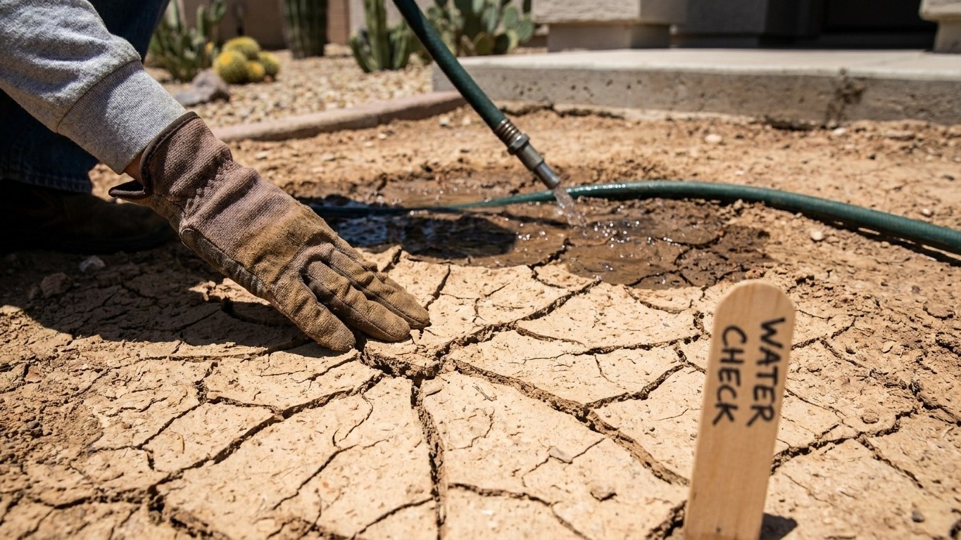 Watering Through a Dry Spell in Arizona