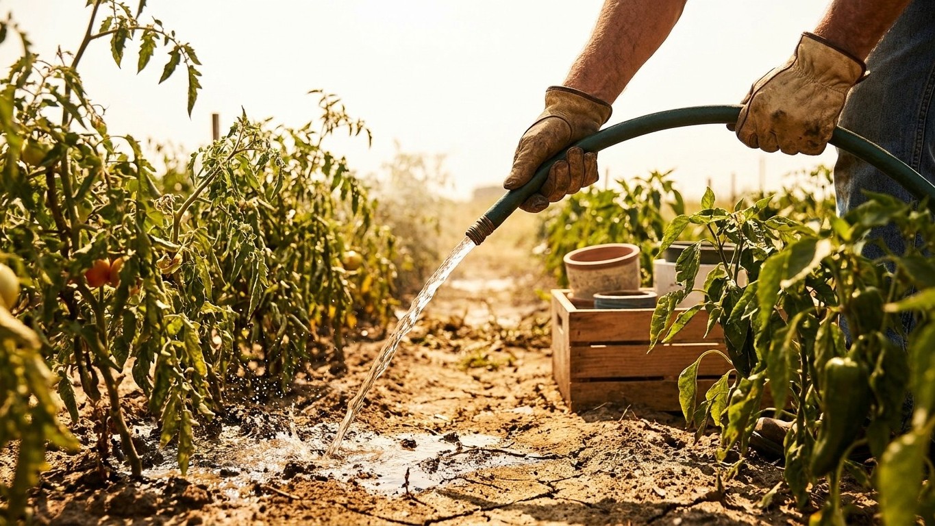 Watering Through a Dry Spell in Arkansas