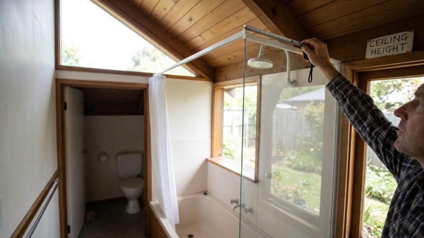 Minimum Ceiling Height Over a Toilet, a Tub and a Shower