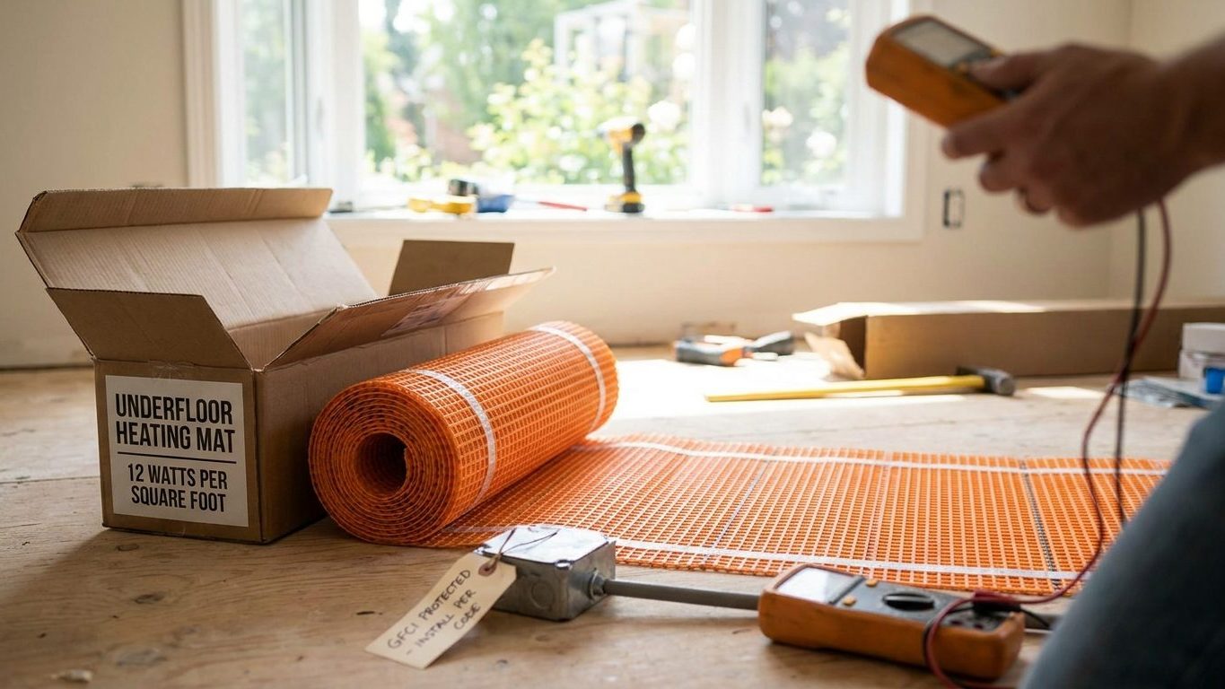 Electric Underfloor Heating: Watts per Square Foot, and the GFCI