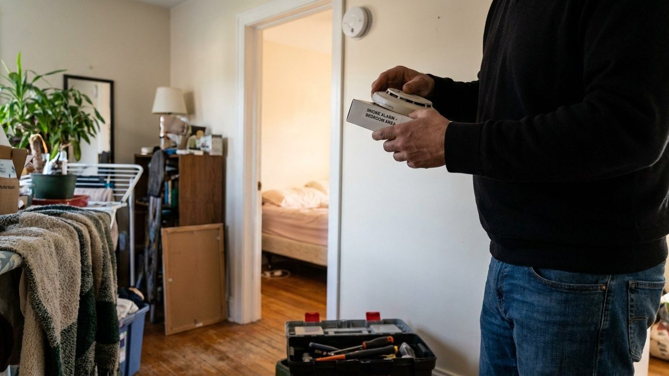 Where Smoke Alarms Have to Go In and Around a Bedroom