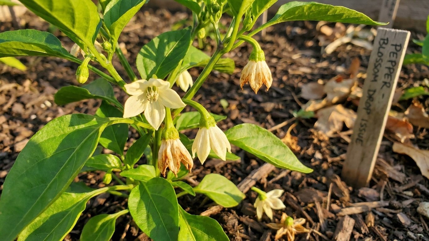 Why Peppers Drop Their Flowers: Two Temperatures, Not One