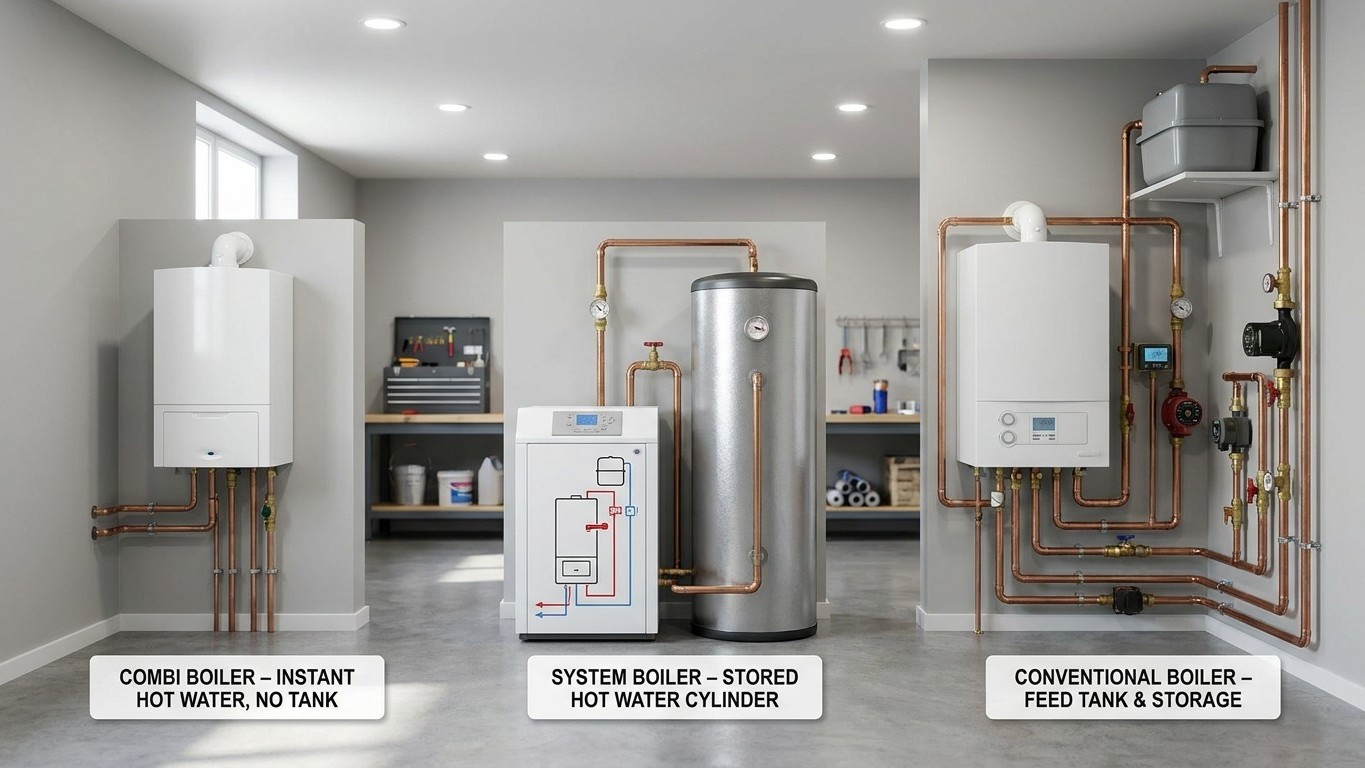 Boiler Types: Combi, System and Conventional