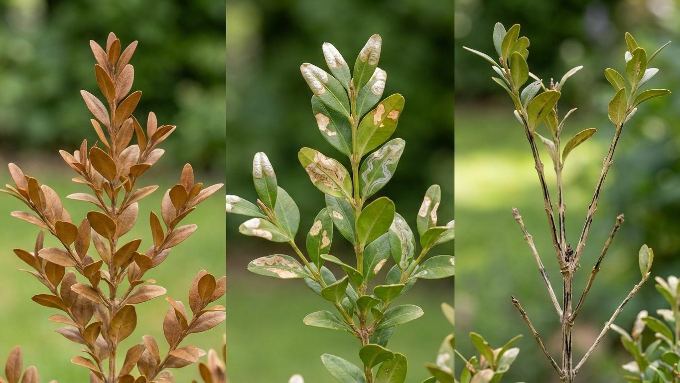 Boxwood Turning Brown: Blight, Leafminer, or Winter?