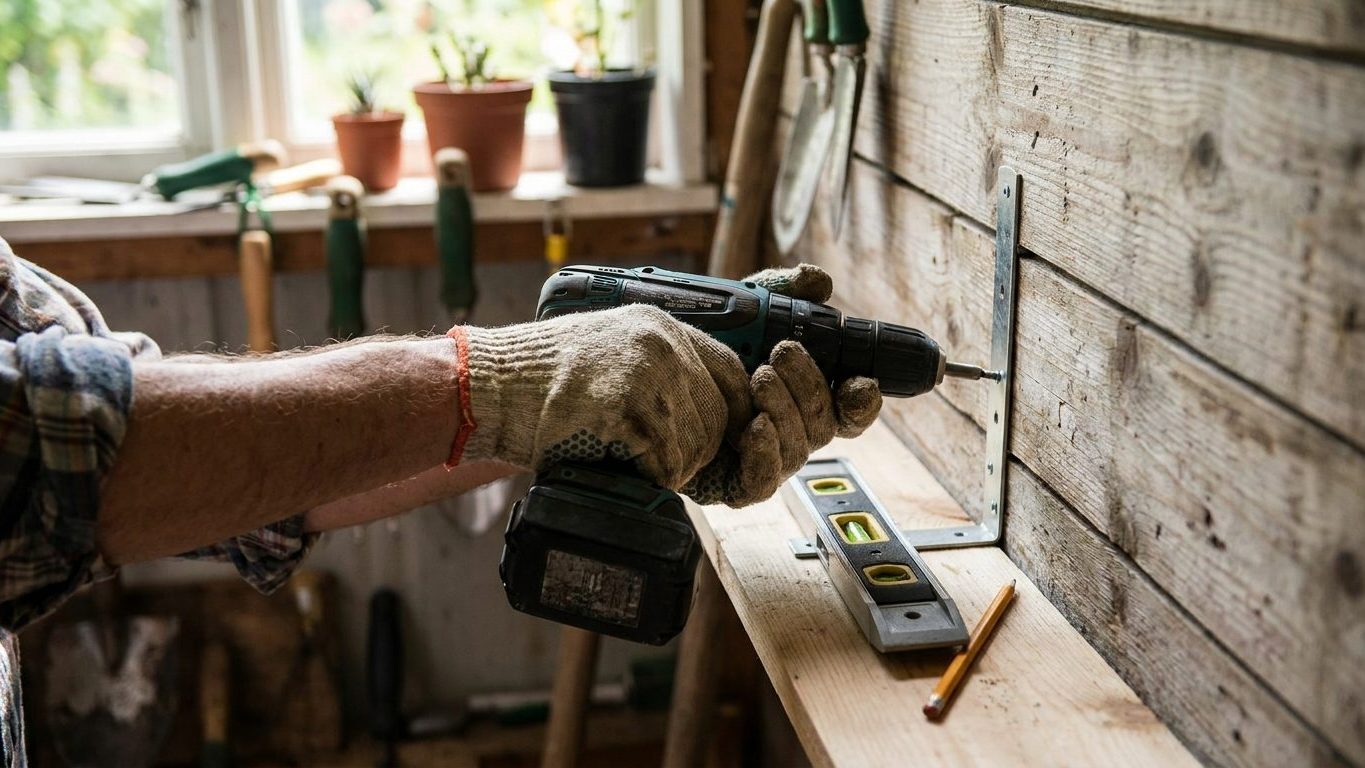 Putting Up a Shelf on Brackets