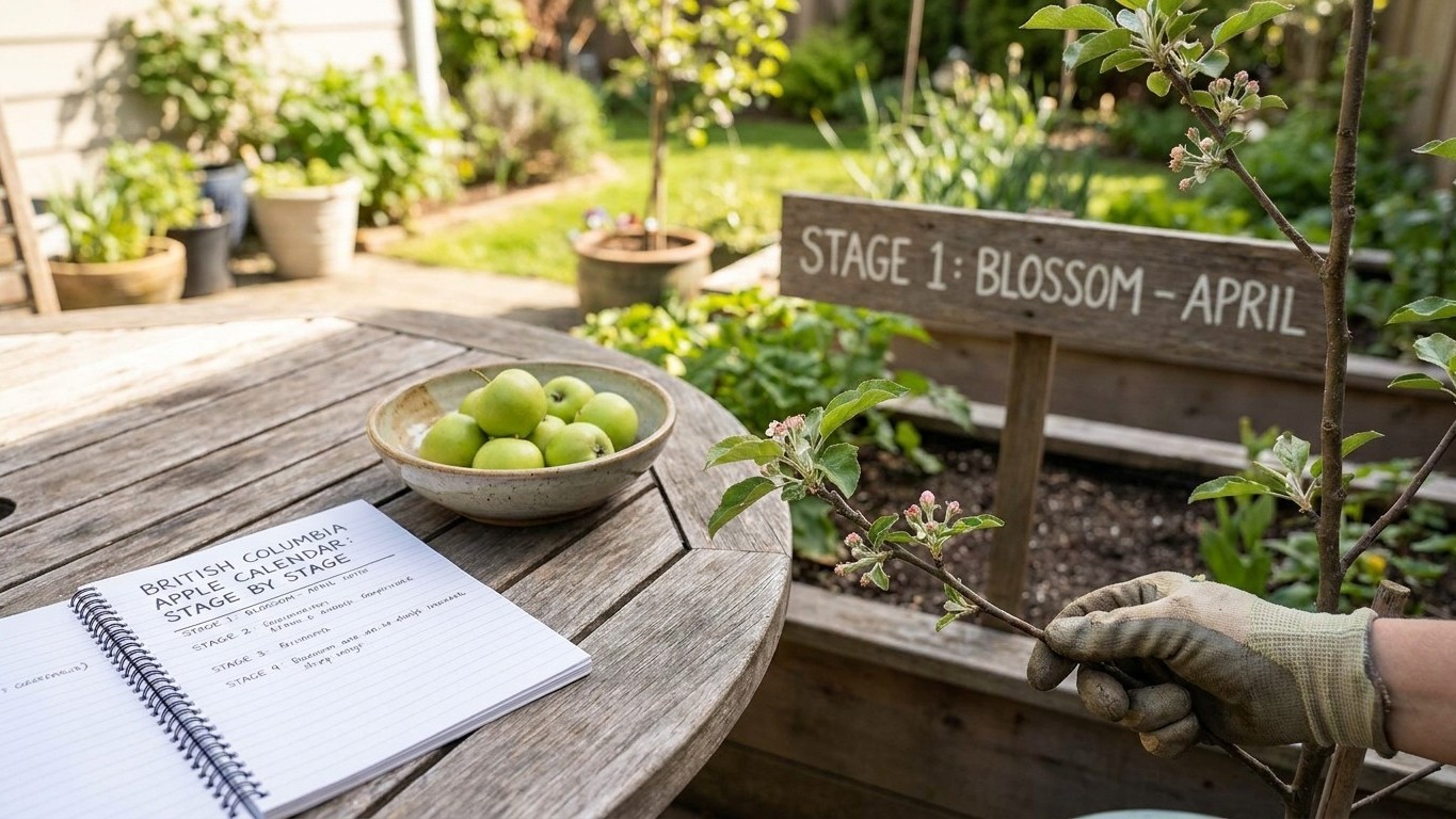 The British Columbia Apple Calendar, Stage by Stage