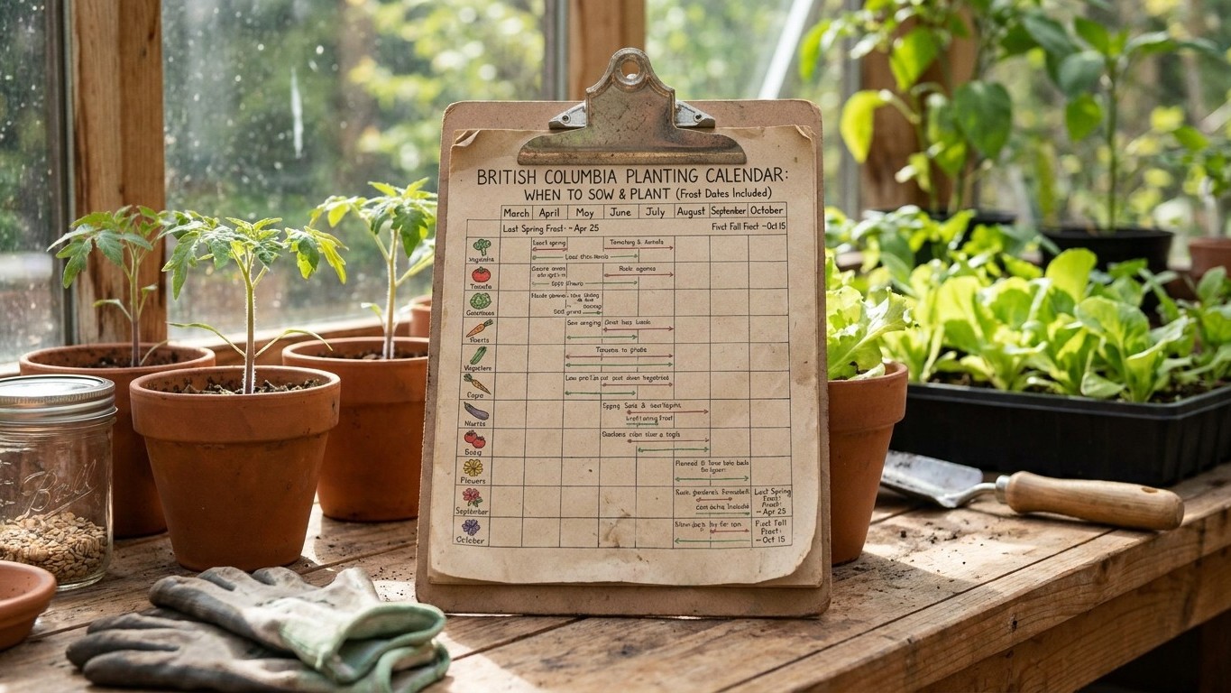 British Columbia Planting Calendar: When to Sow and Plant, Frost Dates Included