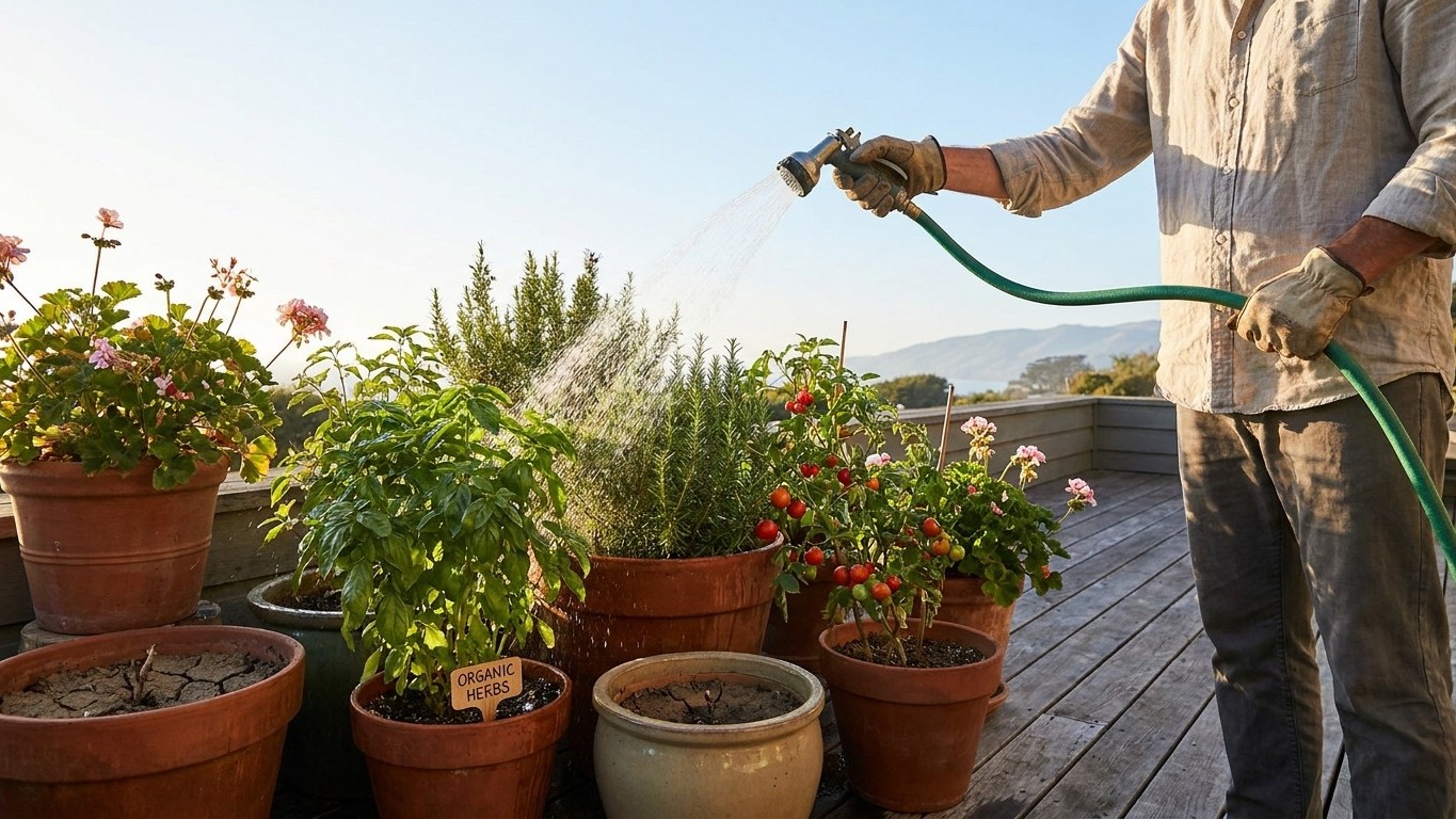 Watering Pots and Containers in California