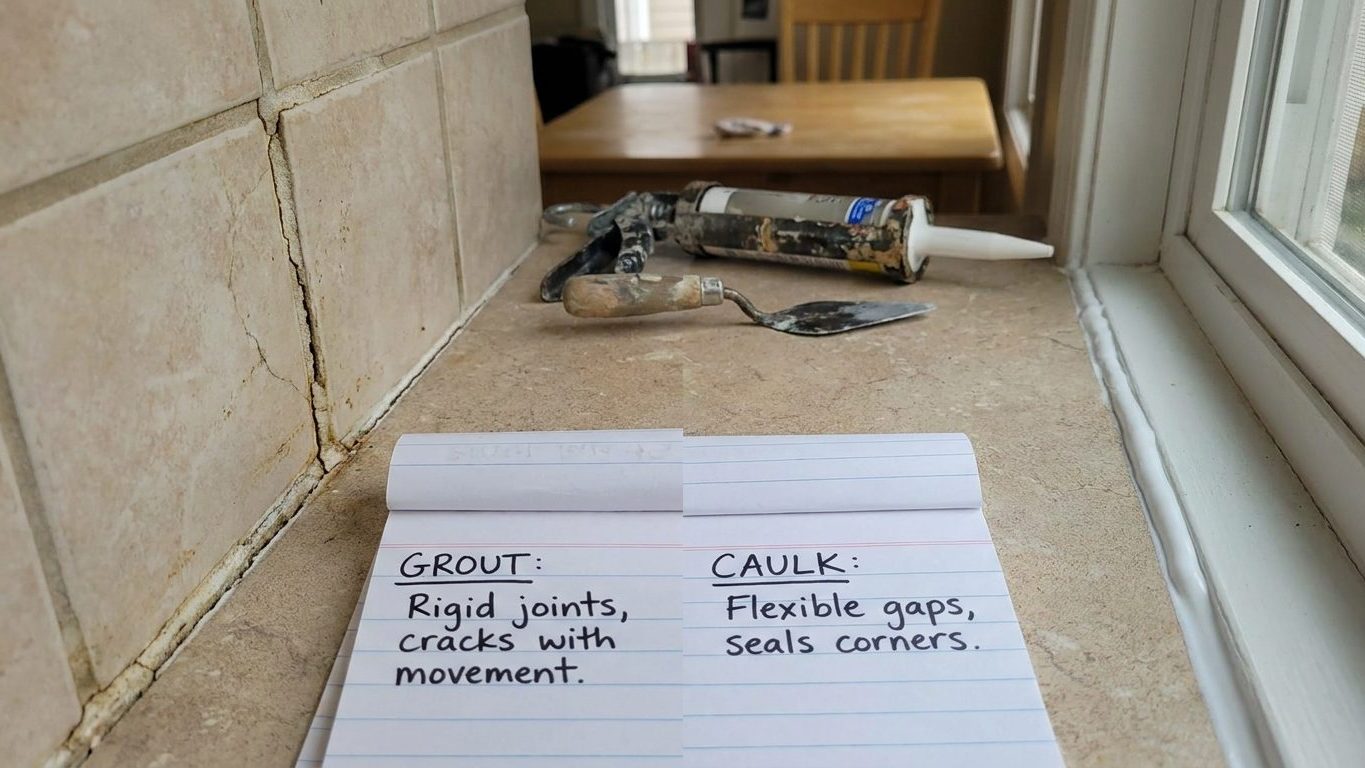 Caulk or Grout? Where Each One Goes, and Why It Cracks