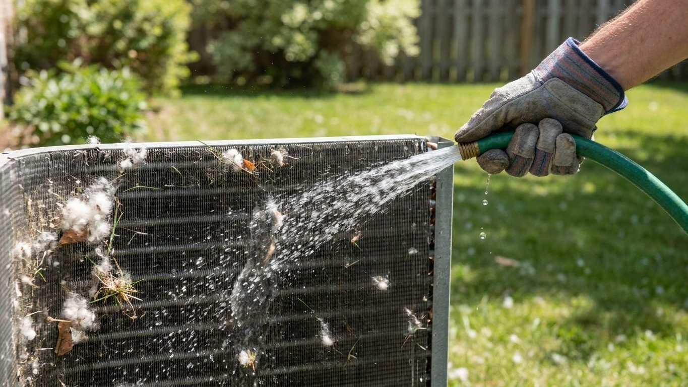 Cleaning a Central Air Condenser: What Helps and What Damages It