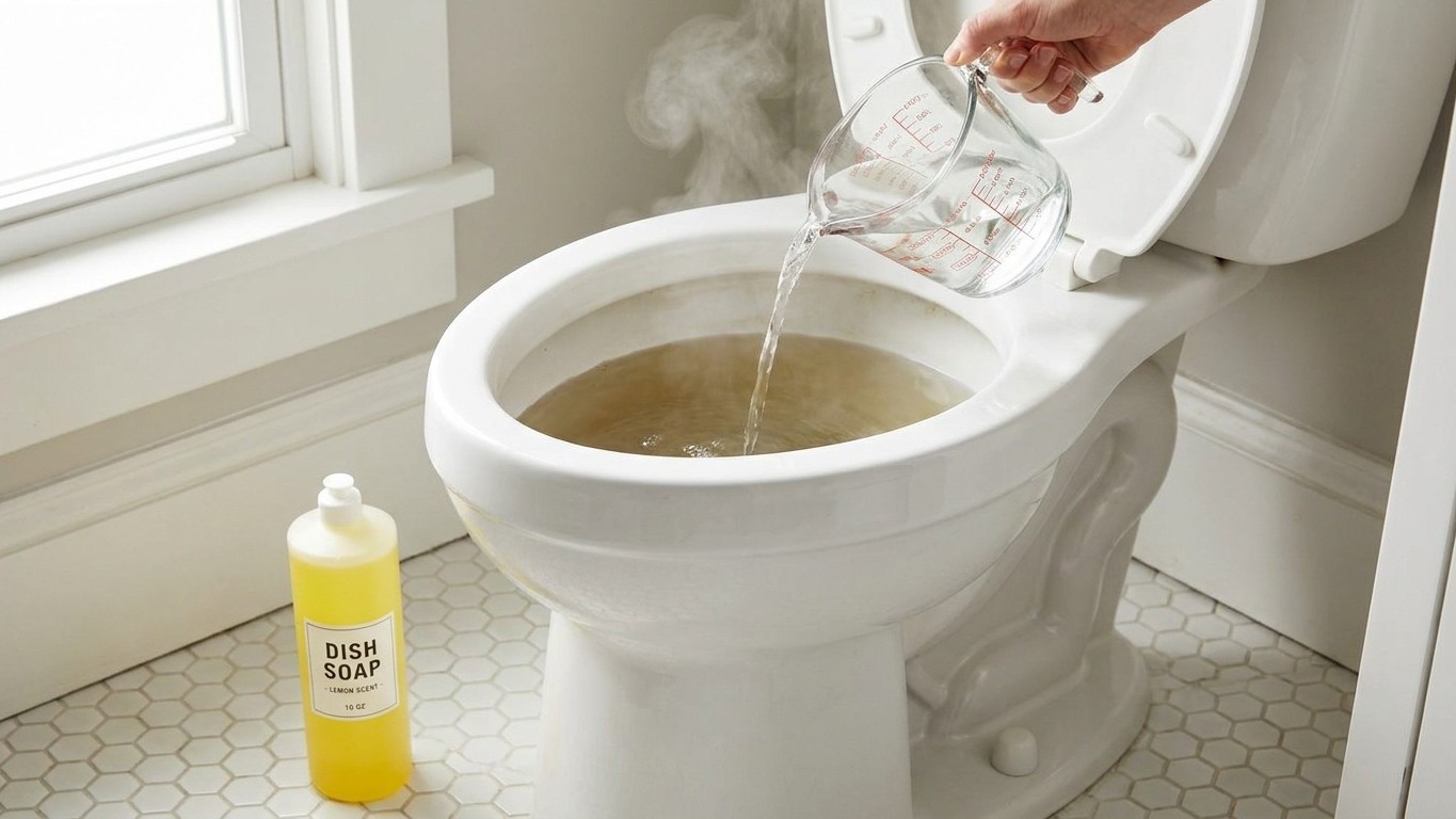 A Clogged Toilet: What Works Before the Plunger