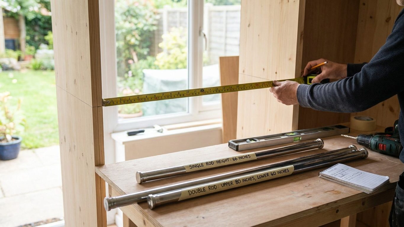 How High to Hang a Closet Rod, Single and Double