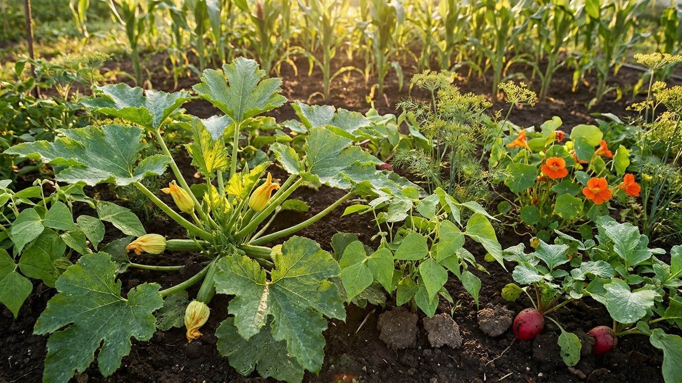 What to Grow Beside Squash, and What Not To
