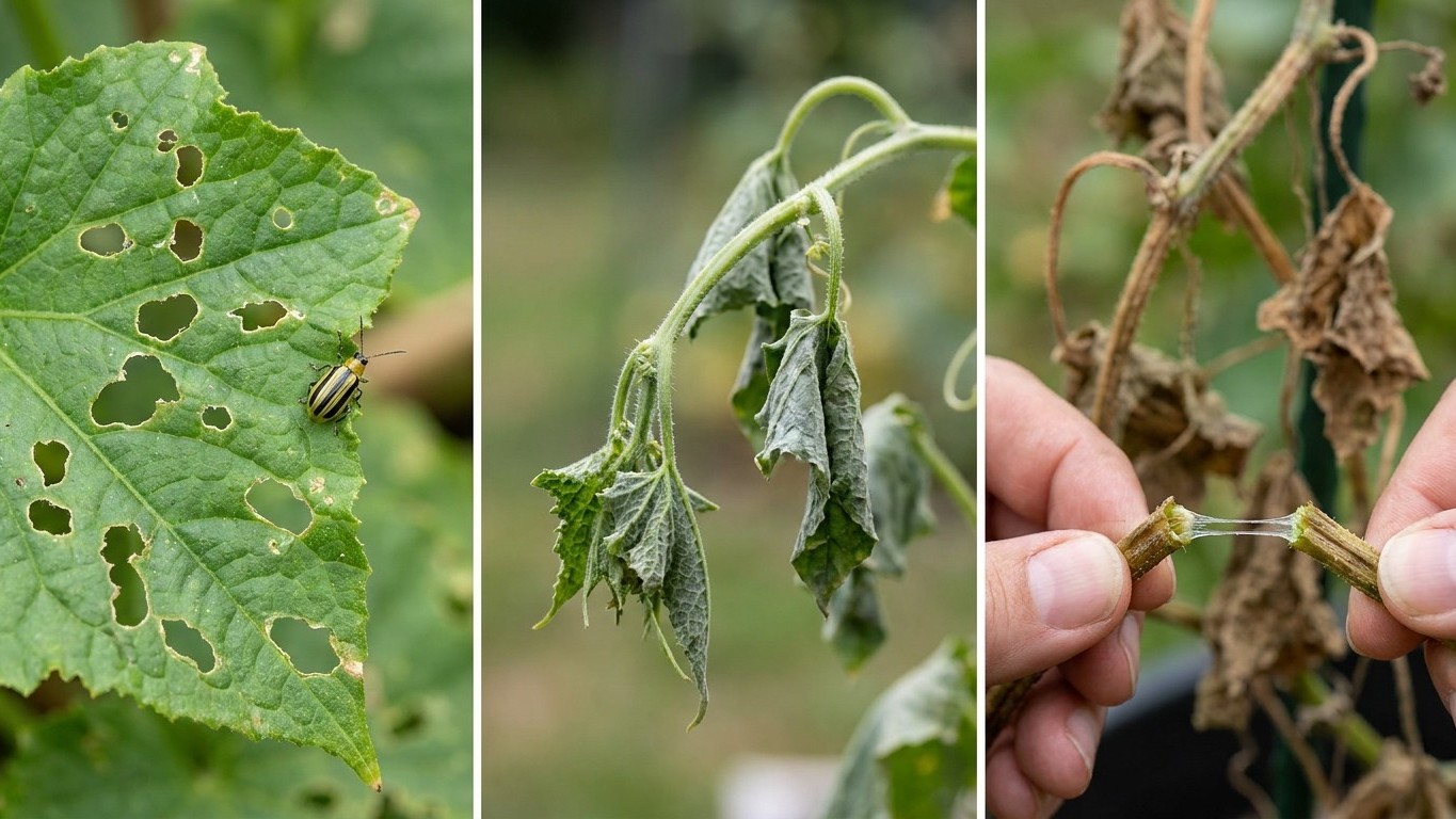 Cucumber Beetles: The Damage Is Not the Chewing