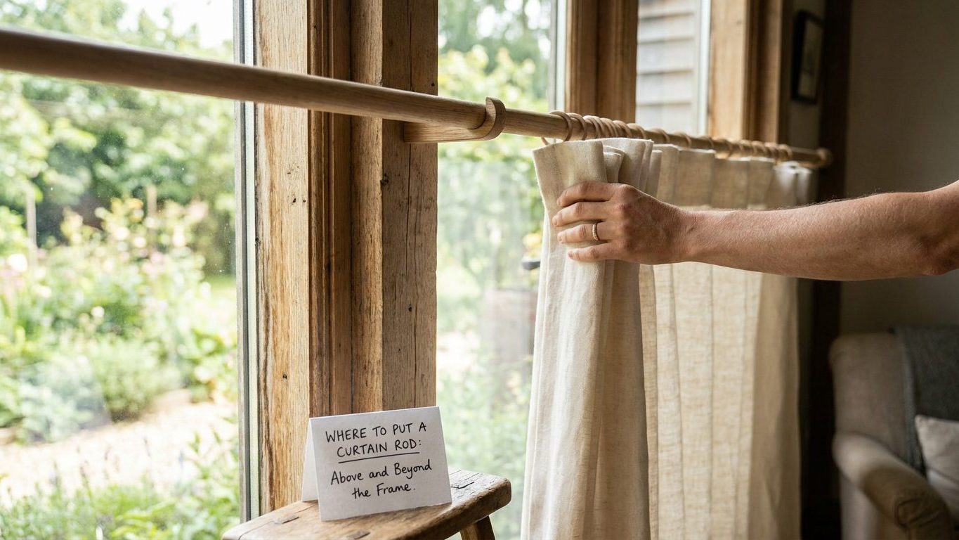 Where to Put a Curtain Rod, Above and Beyond the Frame