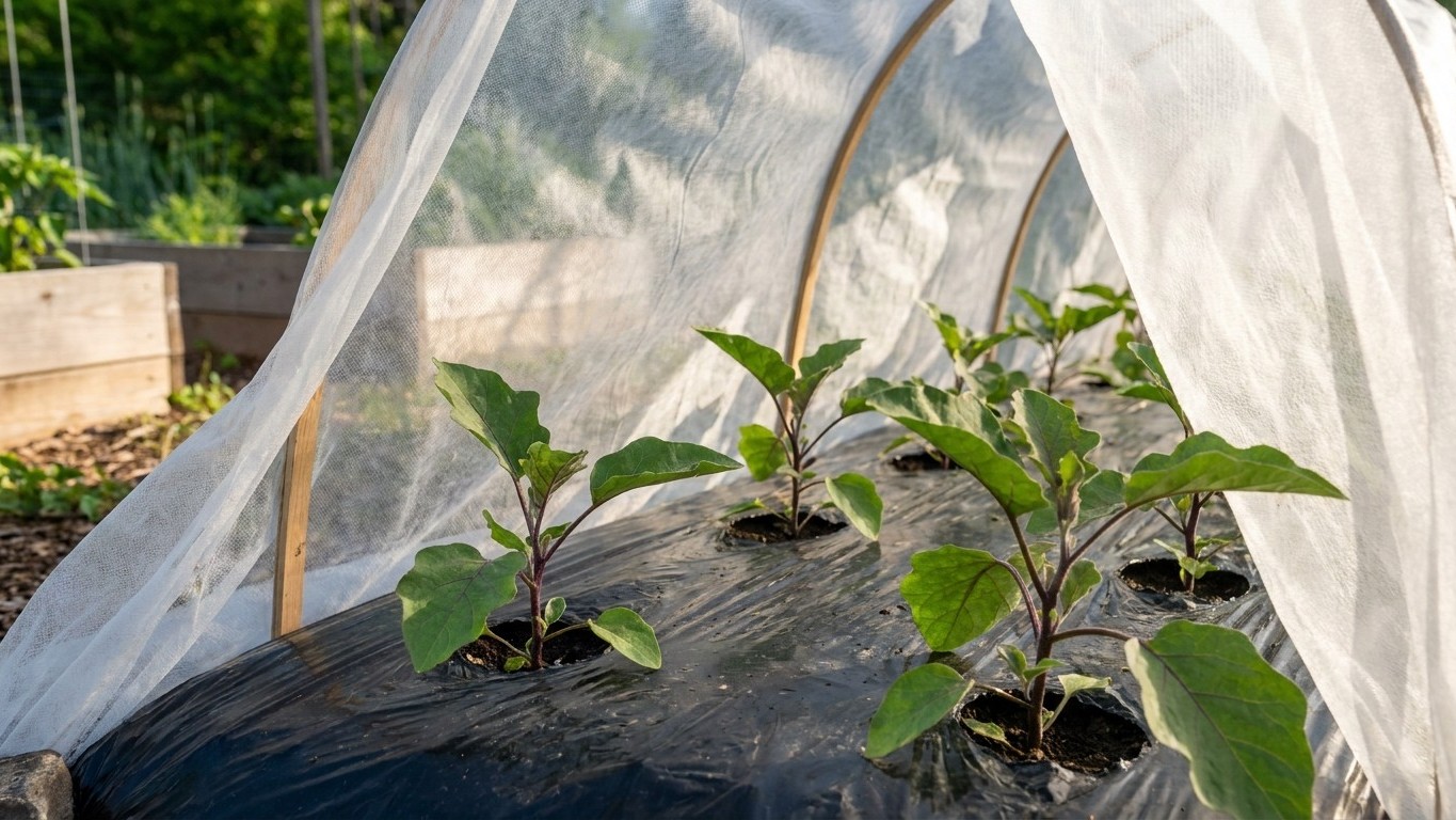 Black Plastic and Row Covers: The Only Way to Gain Weeks on an Eggplant