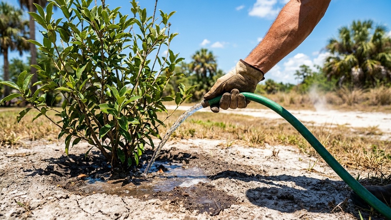 Watering Through a Dry Spell in Florida