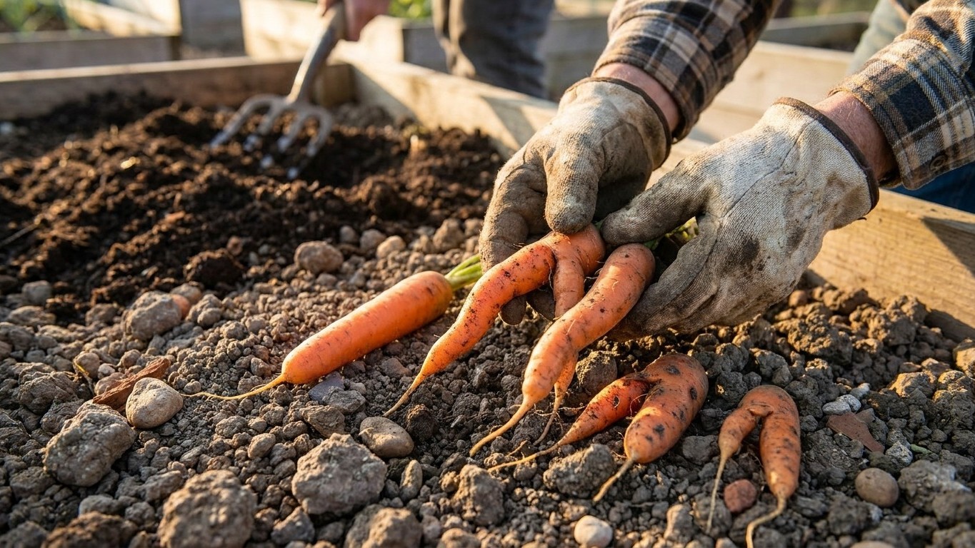 Forked and Twisted Carrots: Reading What the Soil Did