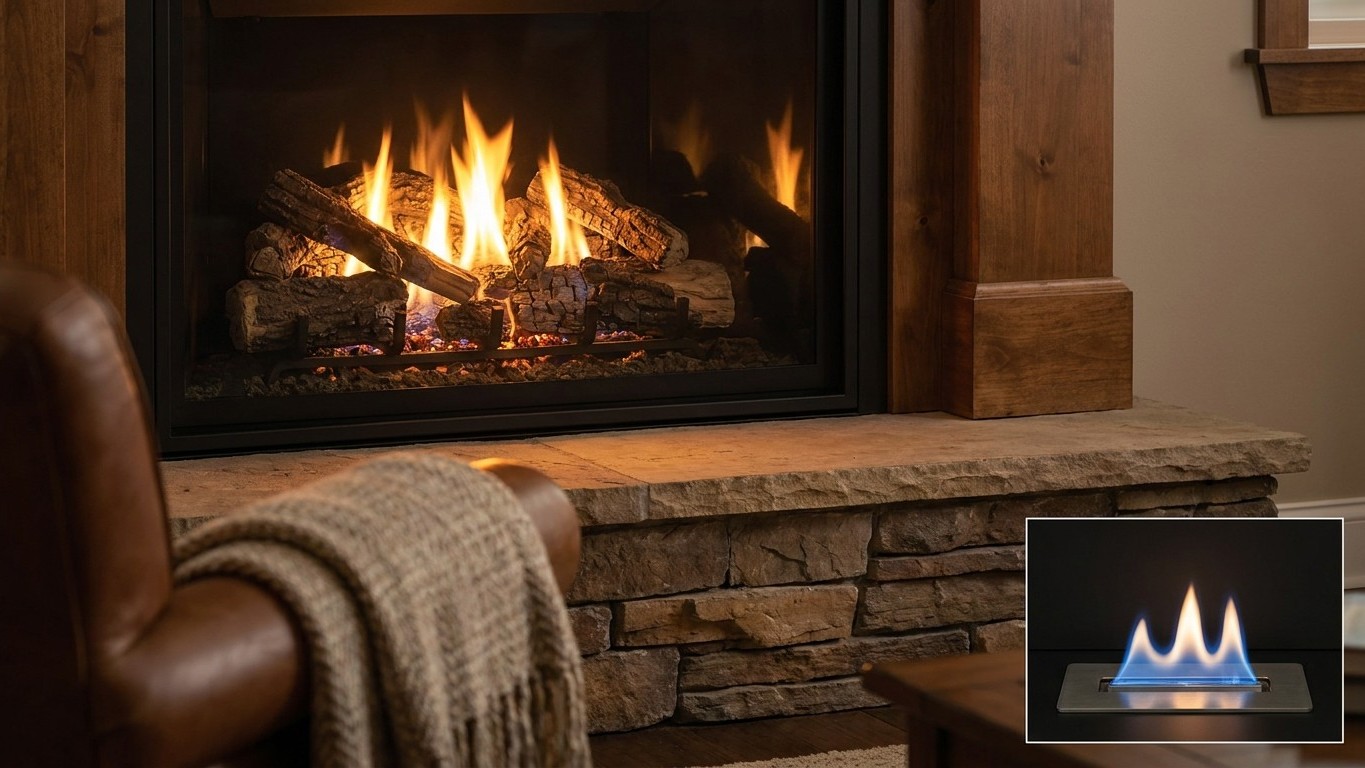 What the Flame Colour of a Gas Fireplace Tells You